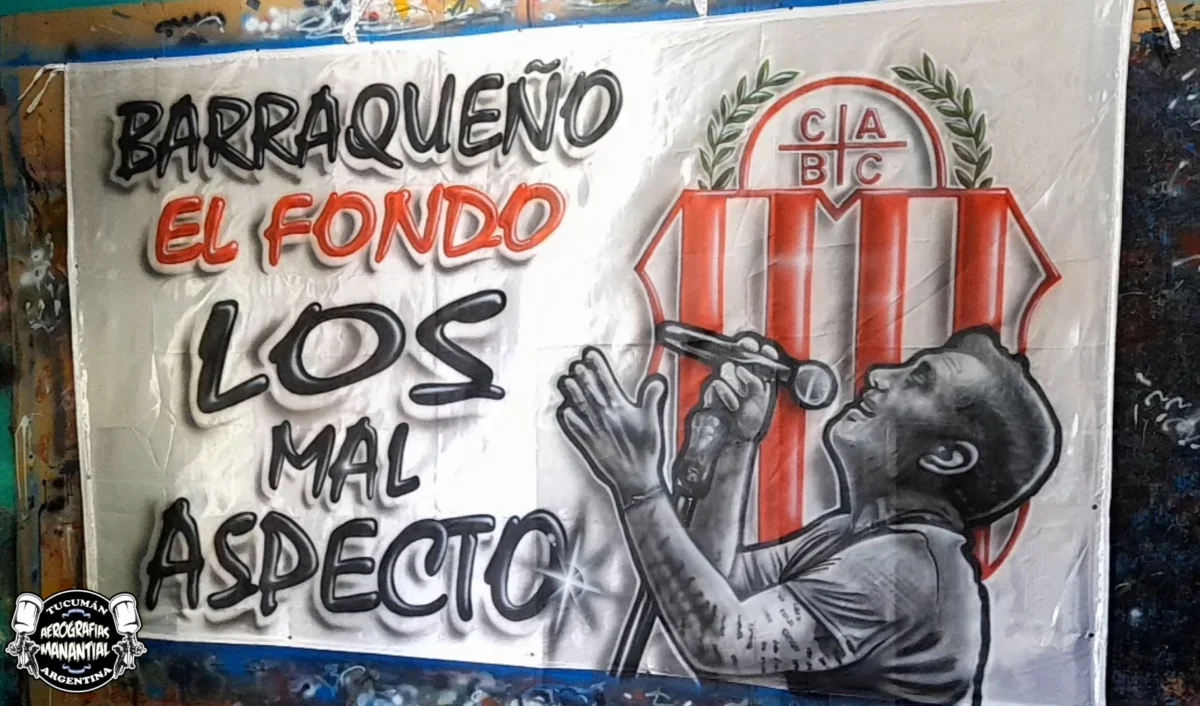 bandera de barracas central pintada con aerografia