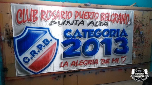 bandera de puerto belgrano de punta alta pintada con aerografia