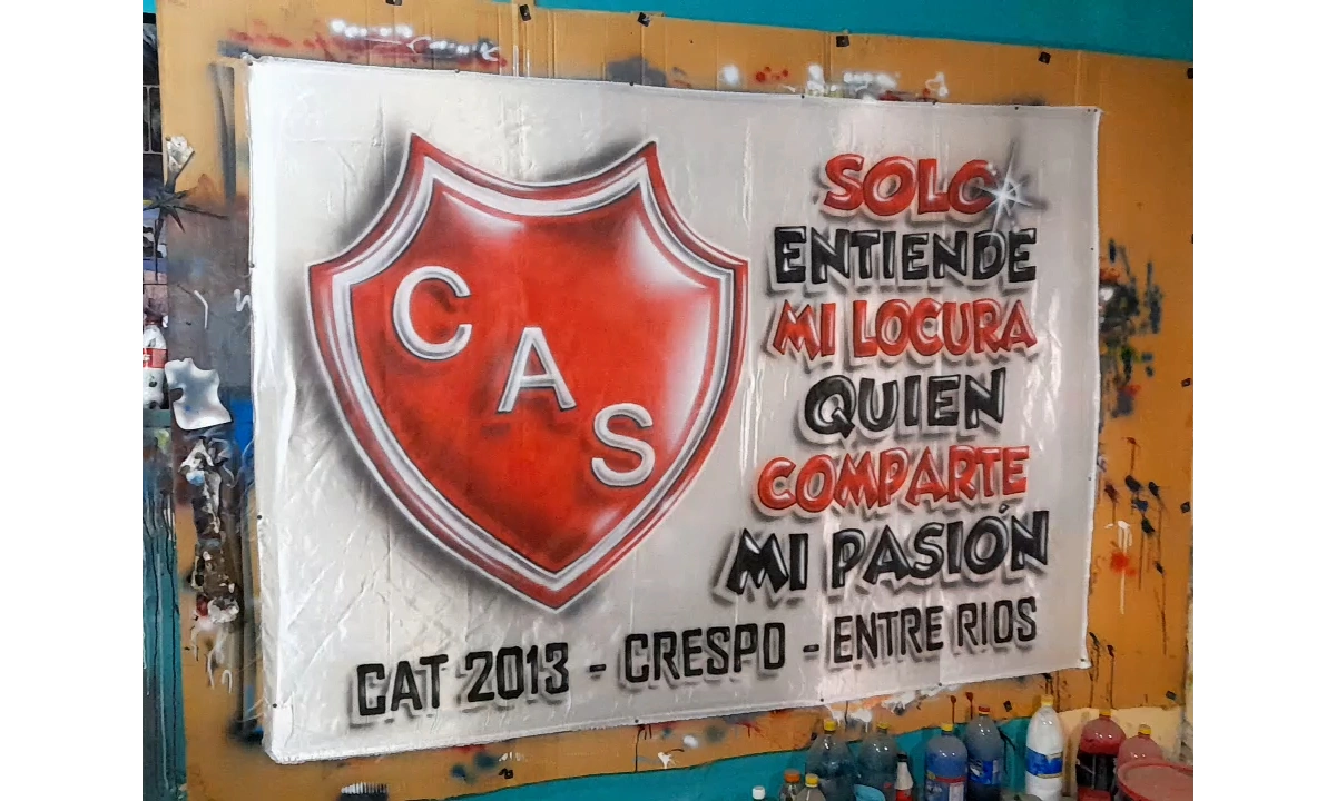 bandera de sarmiento de villa crespo con aerografias