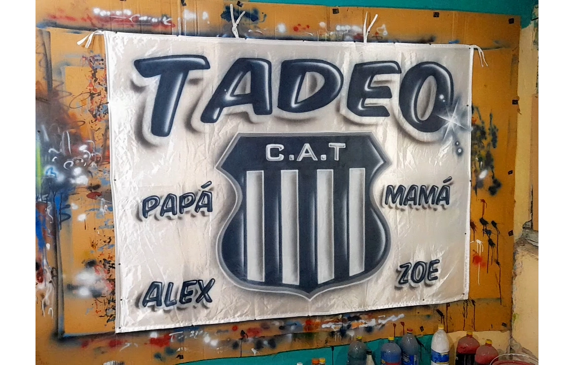 bandera de talleres de cordoba con aerografia
