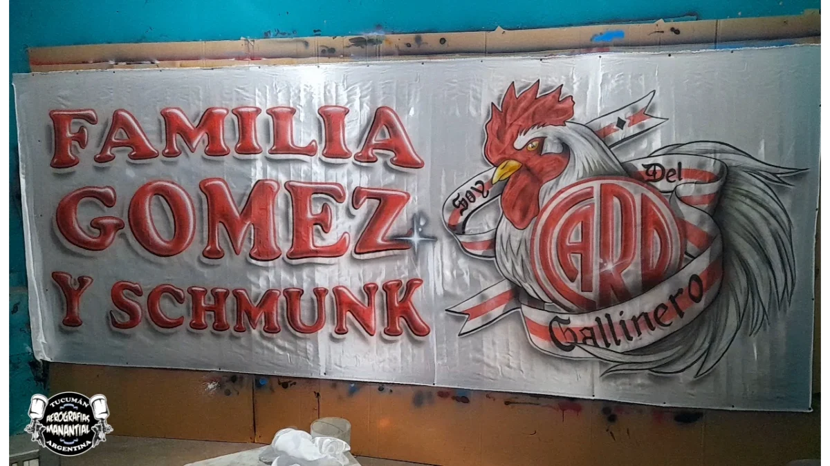 banderas de river plate con dibujo