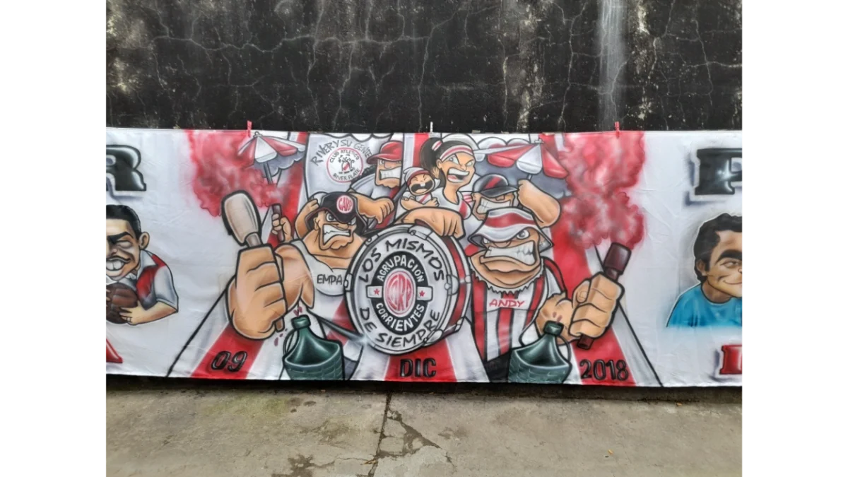 dibujo de river plate en bandera