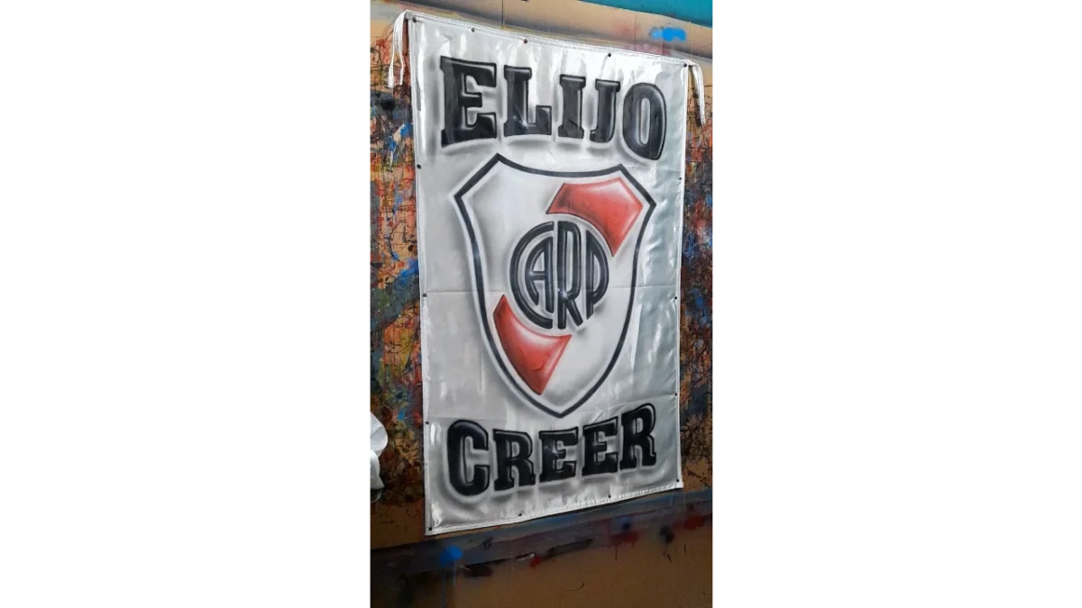 bandera de river plate de 1mx1,5m
