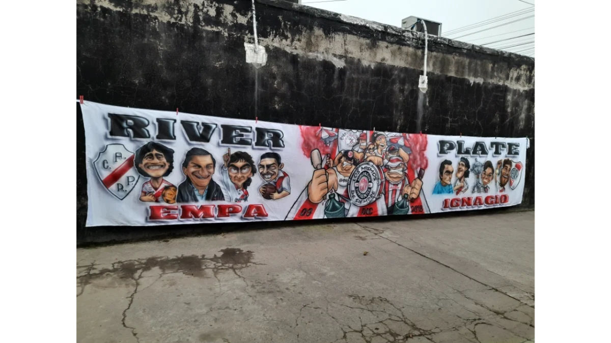 telon de river plate en bandera