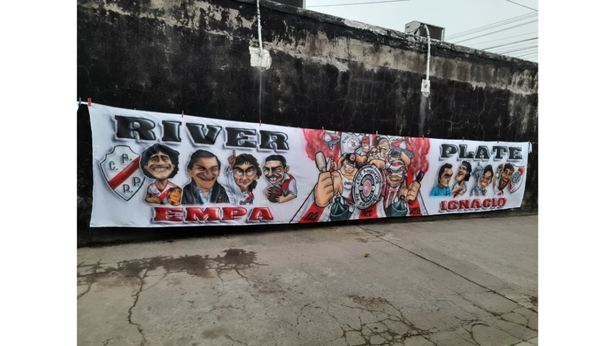 telon de river plate en bandera