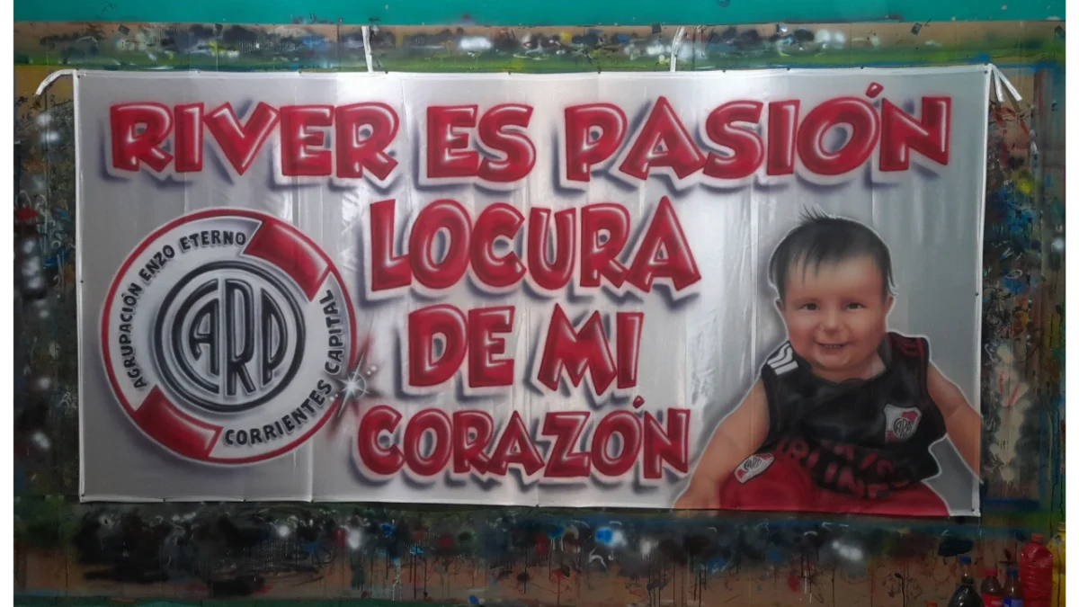 bandera de river plate con aerografia