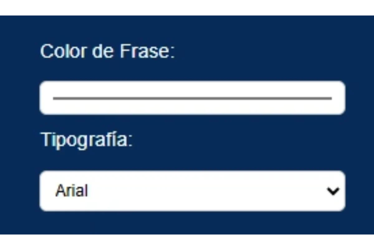 añadir color de frase y tipografías