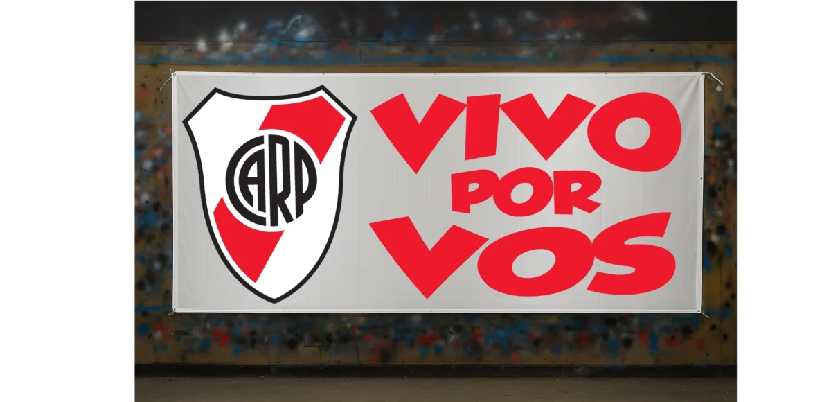 diseño bandera de river plate